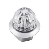 Double Fury 4 LED 1-1/8" Watermelon Clearance/Marker Light- Amber & Blue LED/ Clear Lens