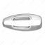 Chrome Exterior Door Handle Cover For Kenworth T680/T880 (2013-2024) & W990 (2019-2024) - Driver
