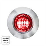 2 LED 3/4" Mini Double Fury Light (Clearance/Marker) - Amber & Red LED/Clear Lens