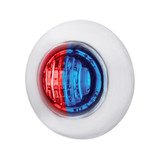 2 LED 3/4" Mini Double Fury Light (Clearance/Marker) - Amber & Red LED/Clear Lens