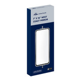 7" X 16" 430 Stainless Steel West Coast Style Mirror With Convex Lower Mirror - Non Heated