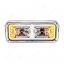 10 High Power LED "Chrome" Projection Headlight With LED Turn Signal & Position Light Bar - Driver