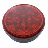 12 LED 4" Round Reflector Light (Stop, Turn & Tail) - Red LED/Clear Lens