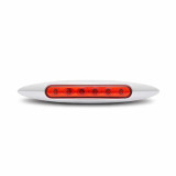 6" Red LED Marker Light - Slim Profile 6 Diode Semi Truck