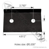 Peterbilt Hood Pivot Plate - Chrome Replacement Part