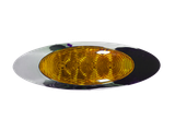 6" Oval Chrome Clearance Marker Light - DOT Approved Semi Truck