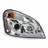 Freightliner Cascadia LED Projector Headlight - Chrome Passenger