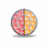 4" Round LED Stop Turn Tail Light Red to Amber Strobe 19 Diode