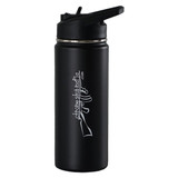 CSM Black 20oz Trucker Water Bottle with Drink Spout - Semi Truck