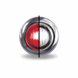 3/4" Round LED Stop Turn Tail Light - Red/White 2-Diode