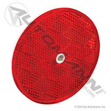 3 Inch Round Red Reflector with Center Hole - DOT Approved