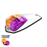 17 LED Grakon 5000 Style Square Cab Light Amber/Purple Clear Lens