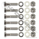 Stainless Steel Universal Bumper Bolt Kit 6-Pack Semi Truck