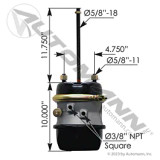 Long Stroke Spring Brake 30/30 - Heavy Duty Semi Truck Air Brake