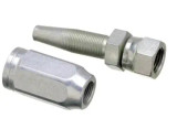 1/4" ID Female Swivel Flare Fitting - Field Attachable Chrome