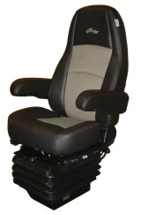 Atlas II Deluxe Low Profile Black Leather Truck Seat