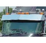 Kenworth 10 Inch Drop Visor with Cast Mirror - Semi Truck Sun Shield