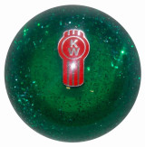Green Glitter Kenworth Brake Knob - Custom Chrome Parking Brake
