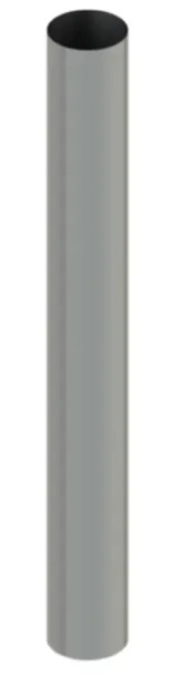 7" x 60" Flat Top Exhaust Stack - Heavy Duty Chrome Semi Truck