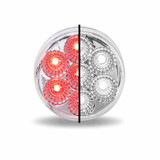 2" Red/White LED Marker Light - 7 Diode Round Auxiliary Truck Light