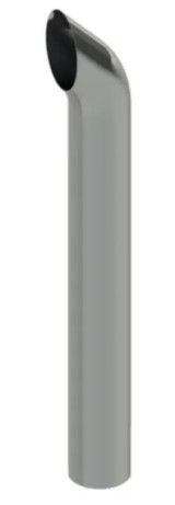 5" x 84" West Coast Curved Chrome Exhaust Stack - Semi Truck