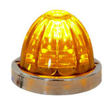 3-Inch Watermelon LED Light Amber with Stainless Steel Bezel