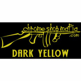 10 Inch Dark Yellow Chrome Shop Mafia Decal - Tommy Gun Logo