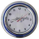Chrome Shop Mafia - Neon Clock W/ Blue & White Lights