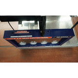 Chrome Shop Mafia 18 inch Stainless Steel Diamond Design Rear Center Light Panel W/ 4 Inch Round Holes Chrome Shop Mafia 18 inch Stainless Steel Diamond Design Rear Center Light Panel W/ 4 Inch Round Holes