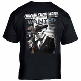 Chrome Shop Mafia Skeleton Wanted Poster Black T-Shirt - Medium Chrome Shop Mafia Skeleton Wanted Poster Black T-Shirt - Medium