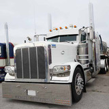 Chrome Shop Mafia 1 Inch Steel Tube Door Mount Mirror Brackets  For Peterbilt 357, 375, 377, 378, 379, 385