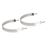 1.5" Stainless Steel Air Tank Straps - Peterbilt 9" Tanks w/ Studs