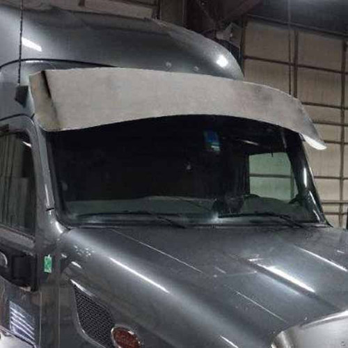Chrome Shop Mafia 17.5 Inch Stainless Steel Curve Drop Visor For Peterbilt 567 & 579 Chrome Shop Mafia 17.5 Inch Stainless Steel Curve Drop Visor For Peterbilt 567 & 579