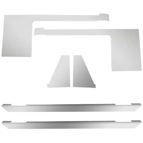Chrome Shop Mafia Stainless Steel Cab, Cowl, 70 Inch Sleeper Blank Panels 3 Inch For Peterbilt 379 Chrome Shop Mafia Stainless Steel Cab, Cowl, 70 Inch Sleeper Blank Panels 3 Inch For Peterbilt 379