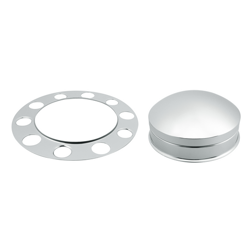 Chrome Dome Front Axle Cover 3PC Kit For Steel Wheel