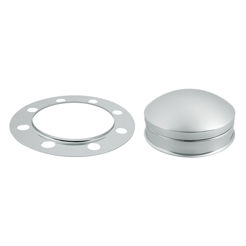 Chrome Dome Front Axle Cover 3PC Kit For Steel/Aluminum Wheel