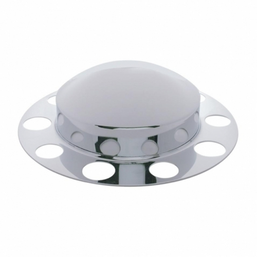 Chrome Dome Front Axle Cover 2PC Kit For 1-1/2" Nut Cover - Aluminum Wheel (2-Pack)