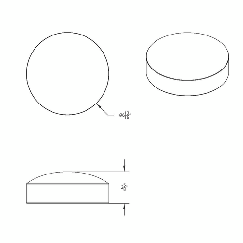 Dome Rear Hubcap