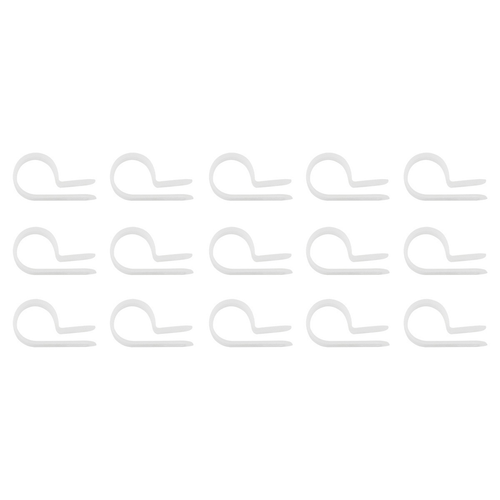 1/2" I.D. Natural Nylon Cable Clamps (15-Pack)