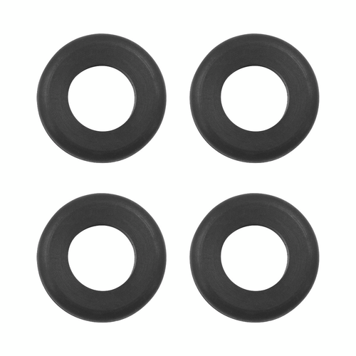 1" Mounting Hole Black Vinyl Grommet (4-Pack)