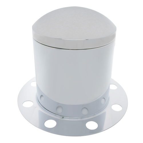 Chrome Dome Rear Axle Cover 3PC Kit For 33mm Nut Cover - Steel/Aluminum Wheel (8 Holes)