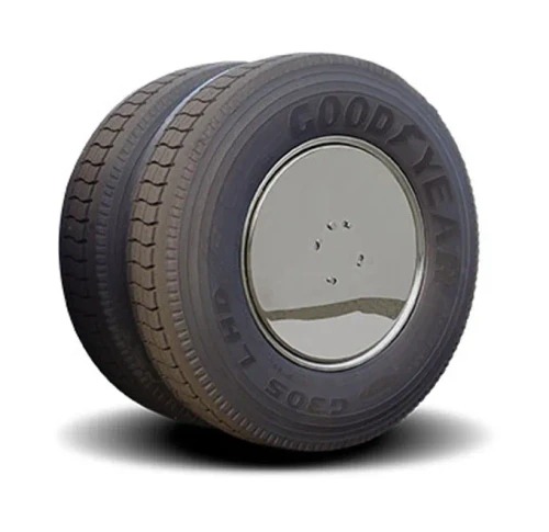Twist And Lock Stainless Steel Mirror Finish Aero Cover Kit For 24.5 Inch Wheels