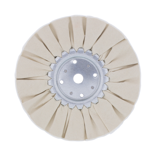 White Treated Airway Buff - 5/8" & 1/2" Arbor