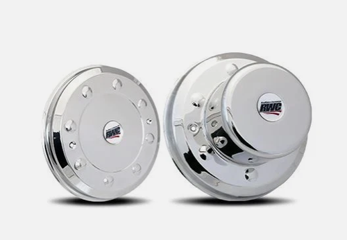 RealWheels 16.5, 17.5 & 19.5 Inch Front Set Low Profile Cover Up Hub Covers For Hino, Isuzu 6 Lug Ball Seat Wheels