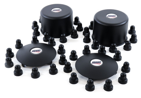 Black Stealth Dodge 4500 And 5500 2018 And Newer Axle Cover Kit For 1-1/6 Inch Lug Nuts