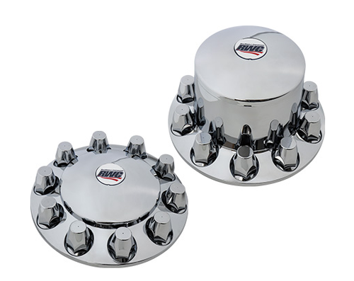 Chrome Plastic Axle Cover Kit - Standard Logo model includes (2) Front & (4) Rear Covers