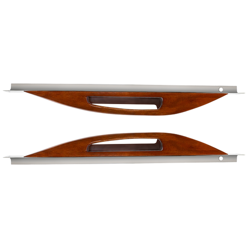 Wood Armrest With SS Window Sill Mounting Plate For 2003-2005 Peterbilt
