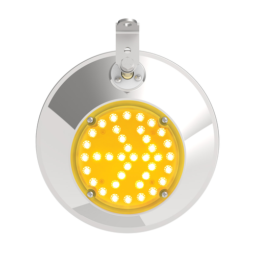 8-1/2" 430 Stainless Steel Convex Mirror With LED