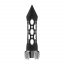 M30X3.5 Thread-On Daytona Spike Gearshift Knob With Chrome 9/10 Speed Adapter - Black/Vertical
