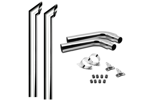 8 Inch Dia Desperado Tip Exhaust Kit with 108 Inch Tall One Piece Top Pipe PB